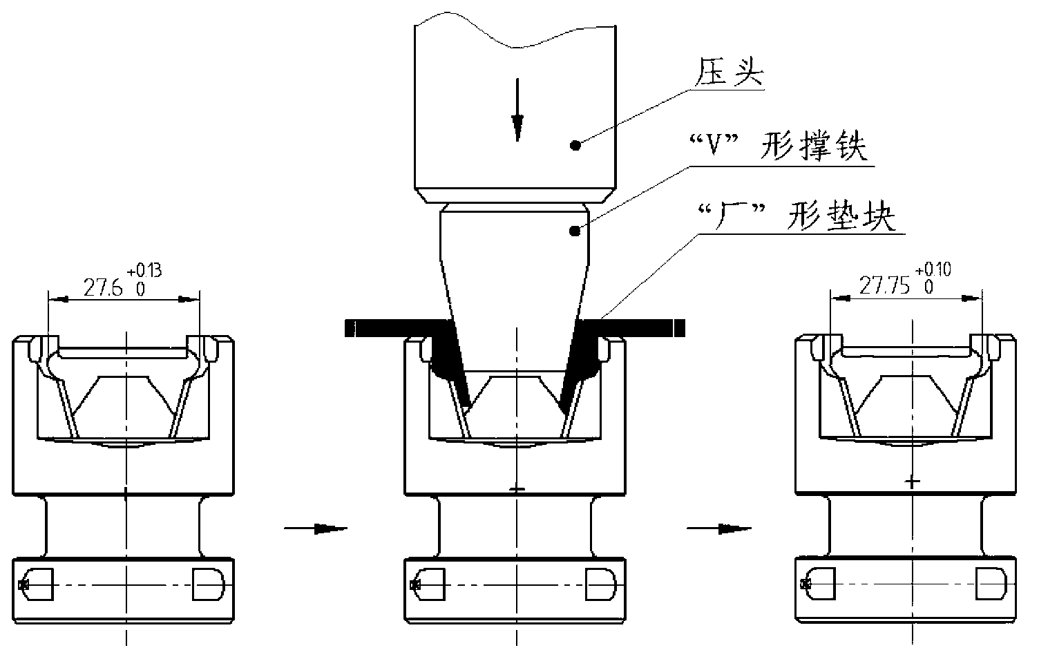 Steel heat treatment deformation treatment method