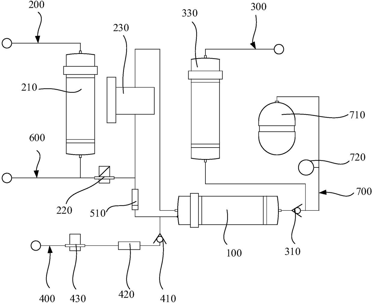 Reverse osmosis membrane water purifying device and water purifier