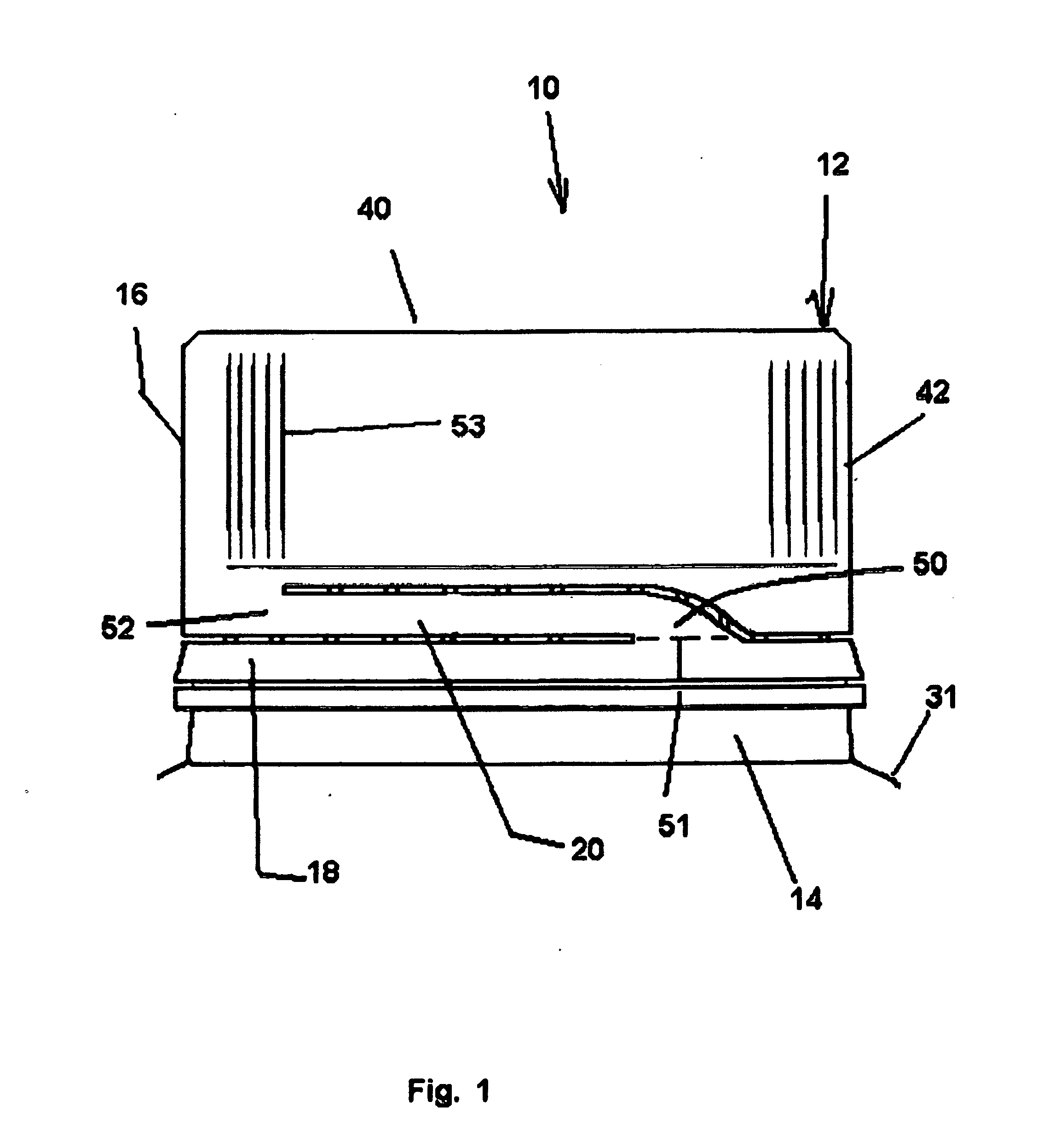 Closure with spring loaded tether docking