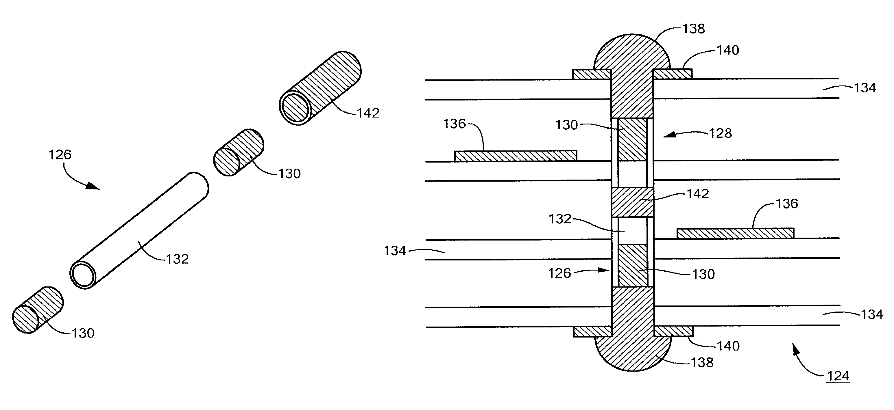 Press fit passive component