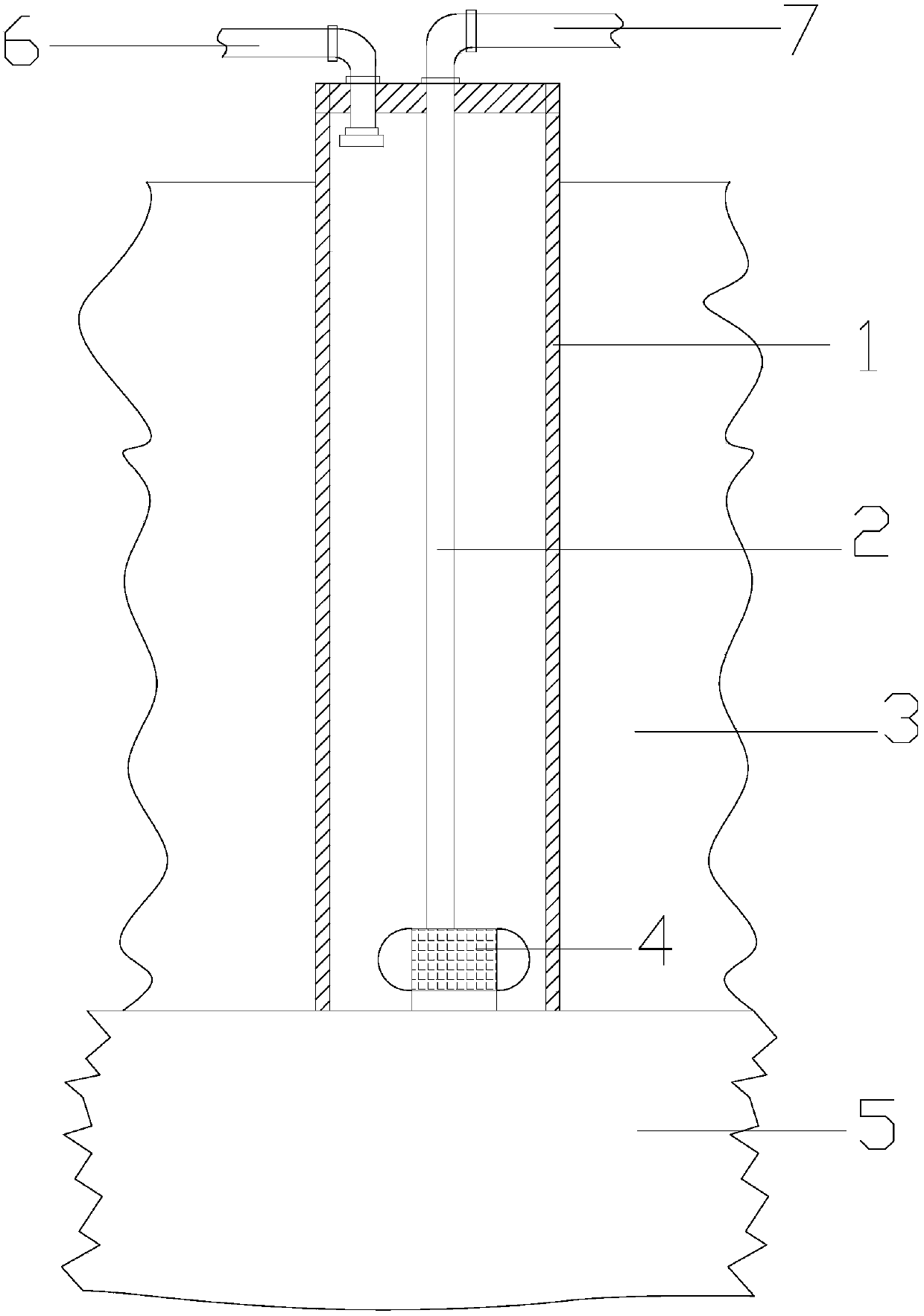 Automatic coal-bed gas well drainage and gas recovery device