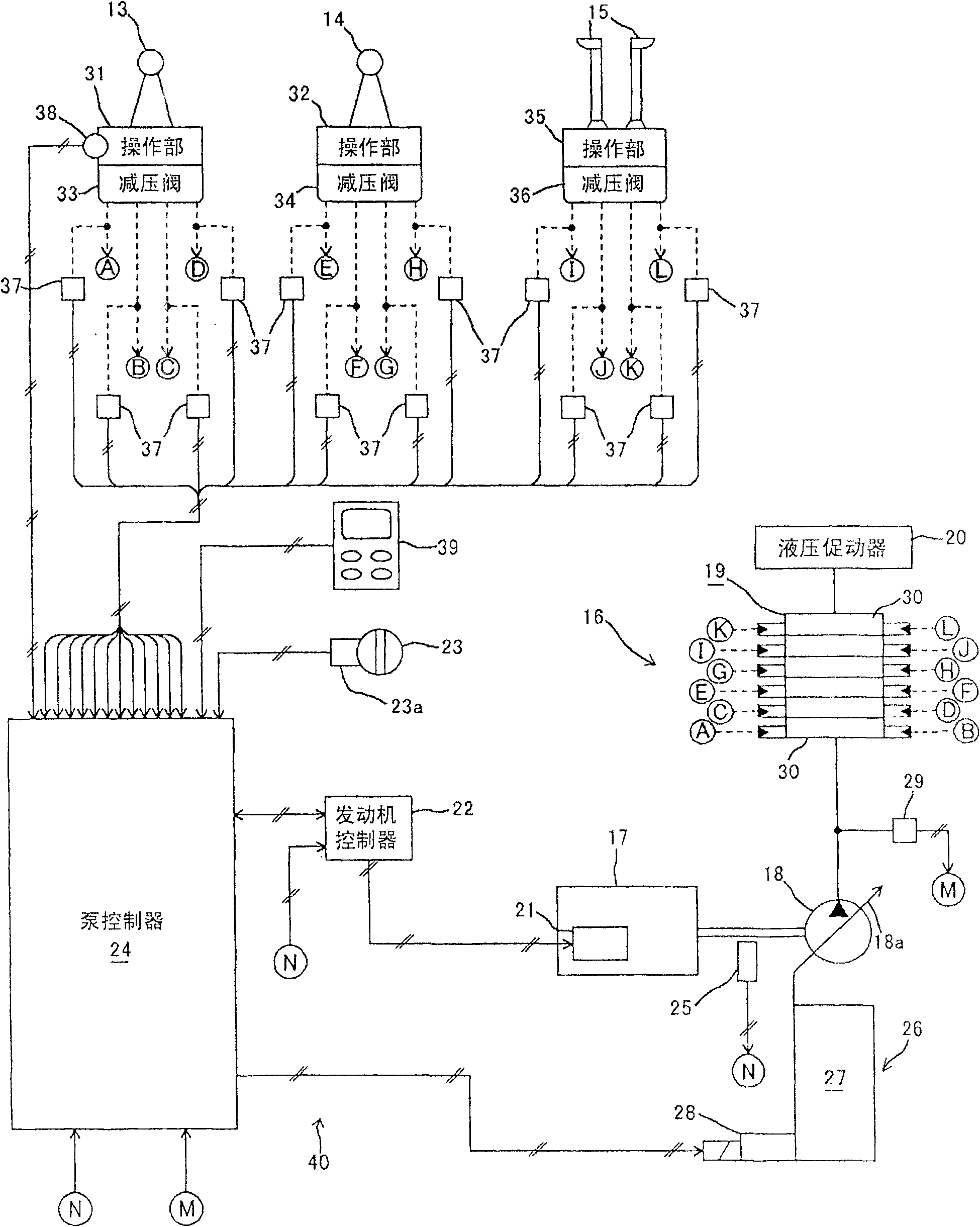 Hydraulic drive device for working machine