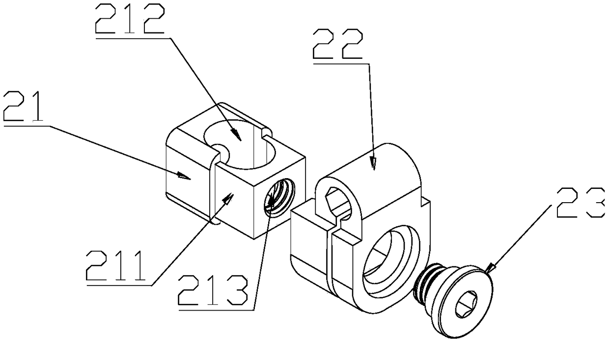 Installation device for transverse external fixation needles for hand bones