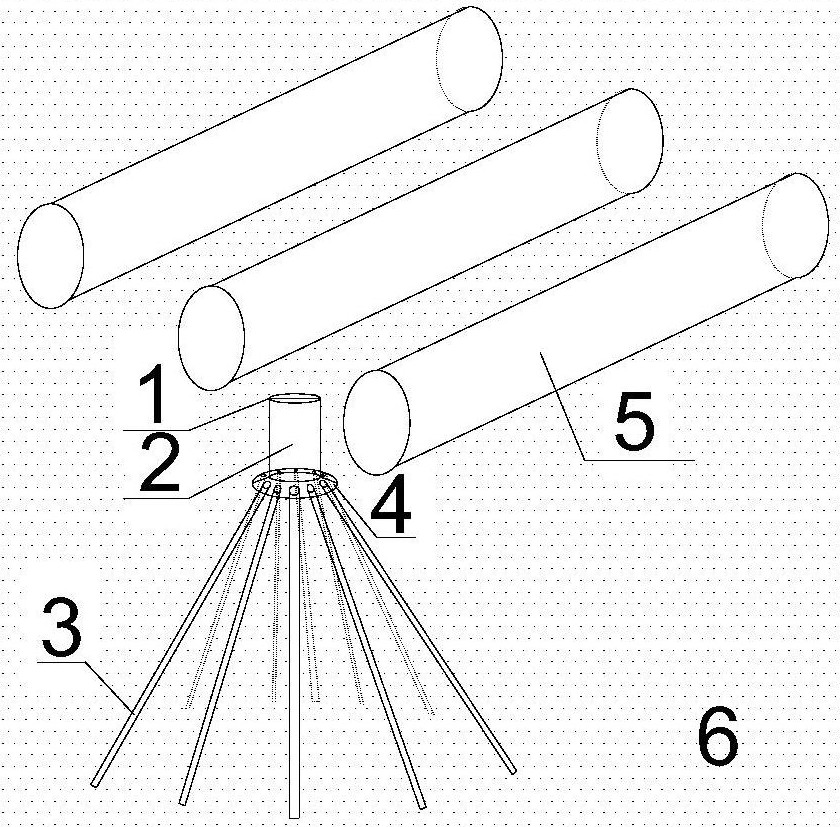 Multi-evaporation-section heat pipe coupling buried pipe system