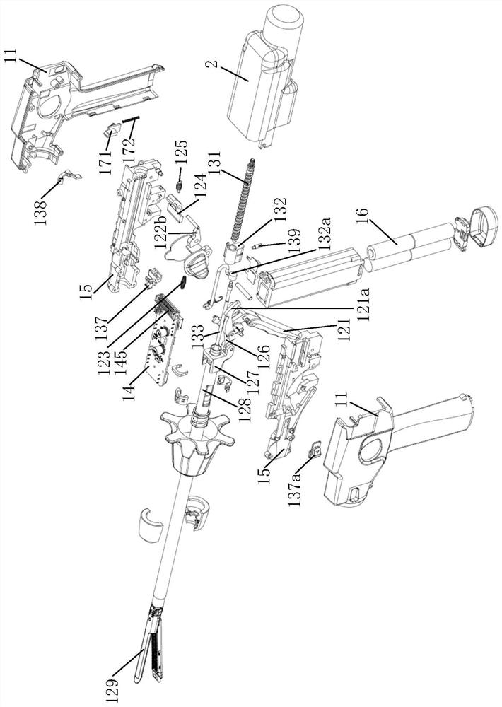 Electric anastomat with detachable power module and power module shell