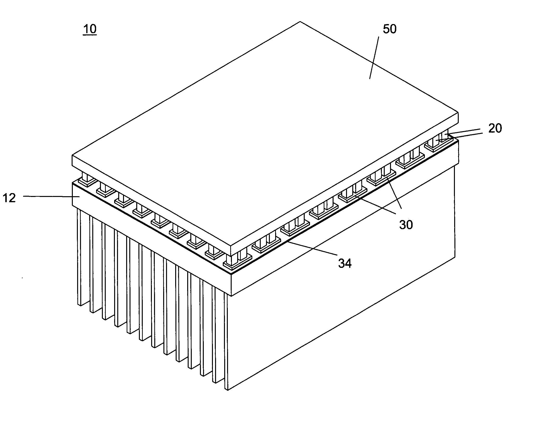 Thermoelectric module with directly bonded heat exchanger