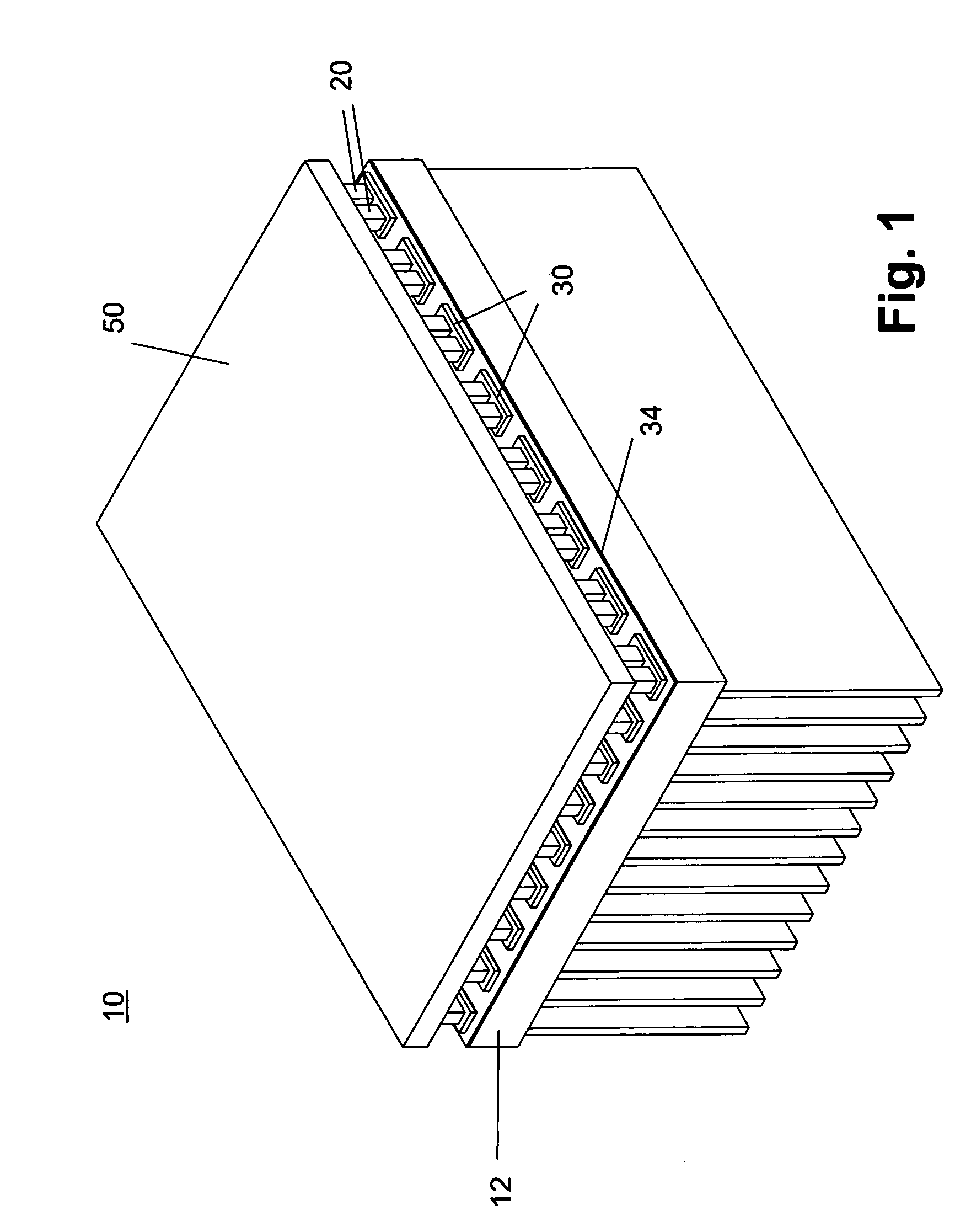 Thermoelectric module with directly bonded heat exchanger