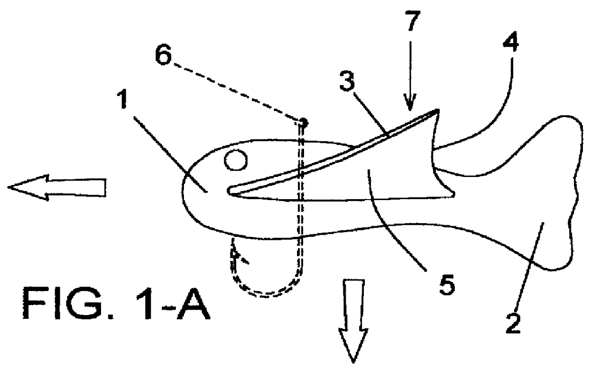 Thrust generating flexible fin fishing lure