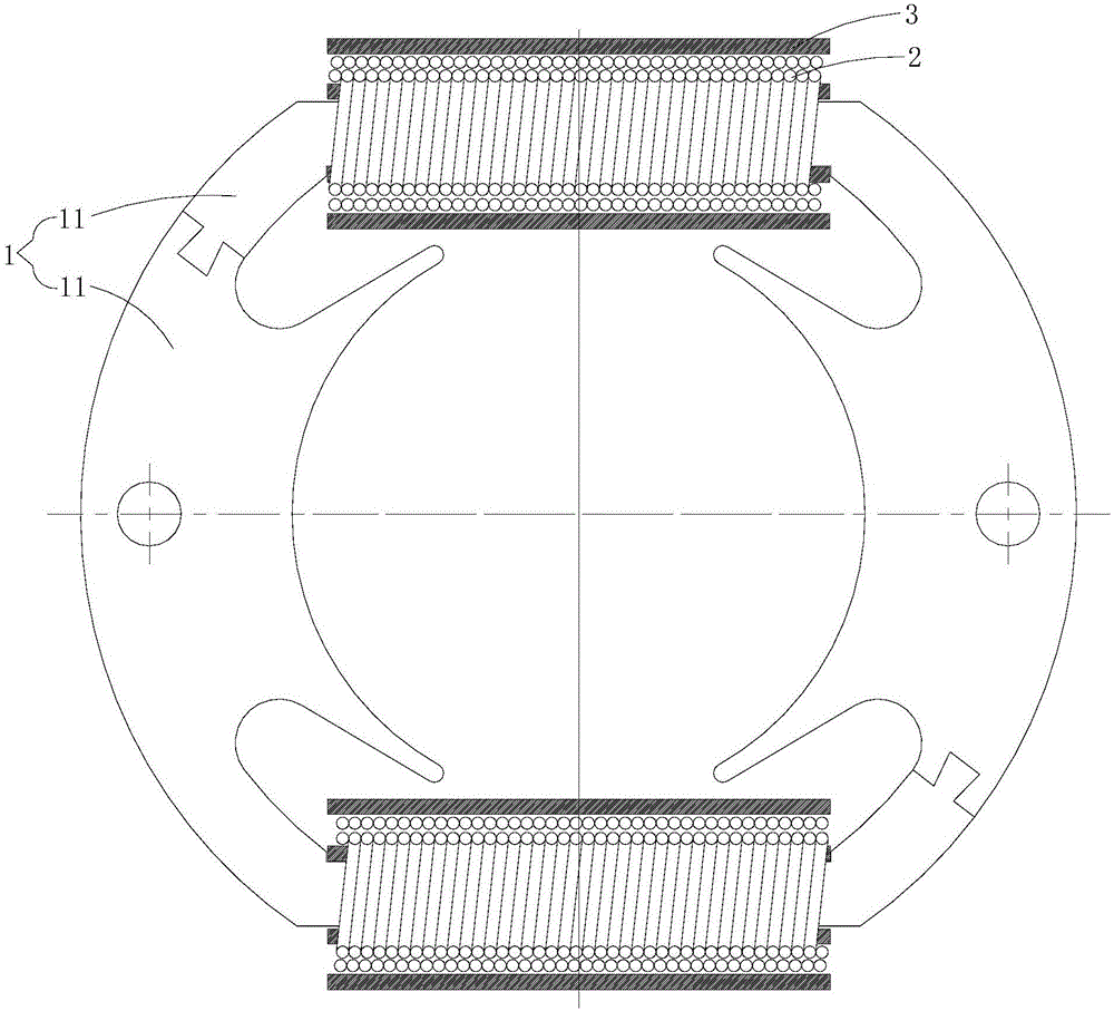 Series motor, stator iron core and stator thereof, and manufacturing method of stator