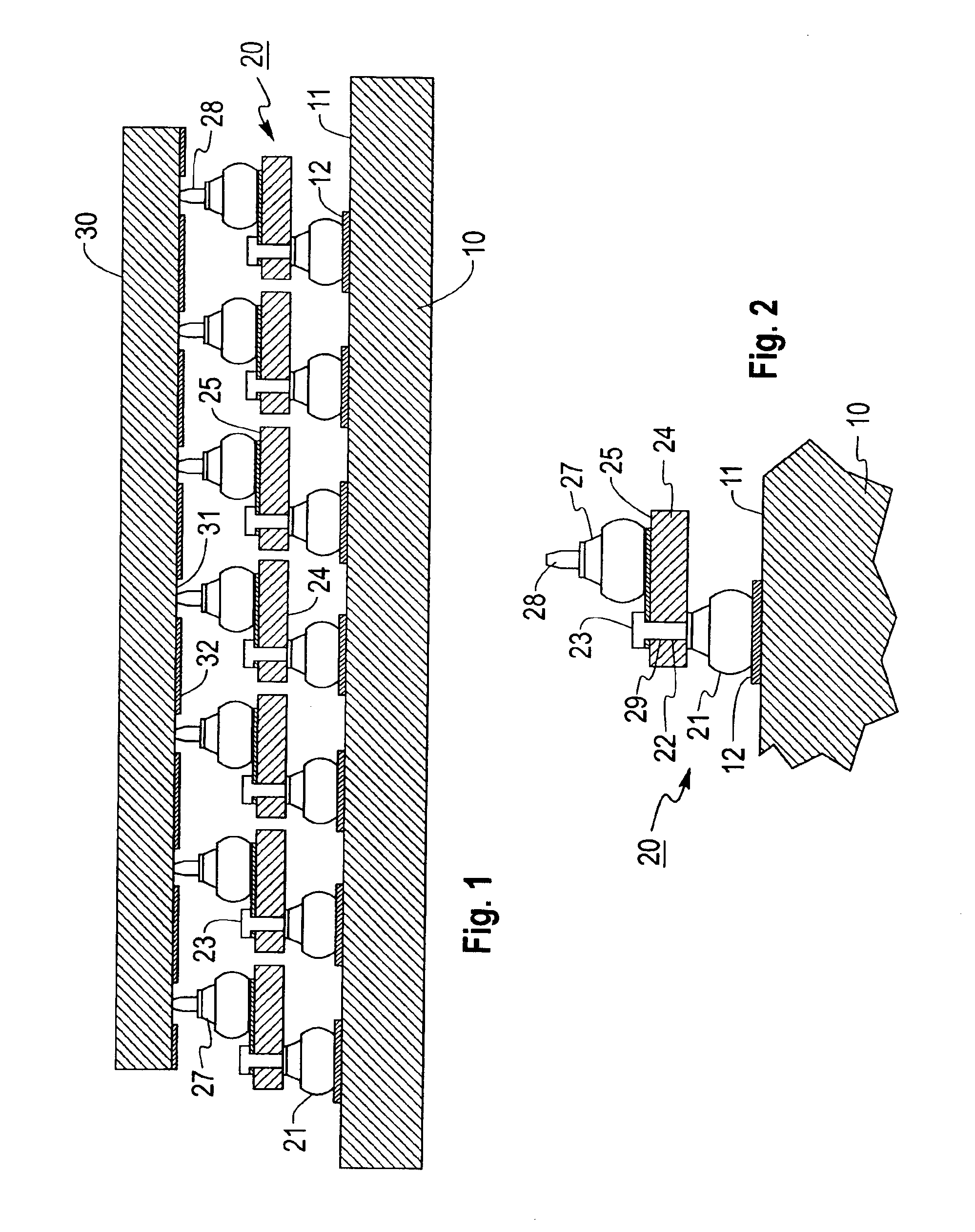 Method for fabricating a structure for making contact with an IC device