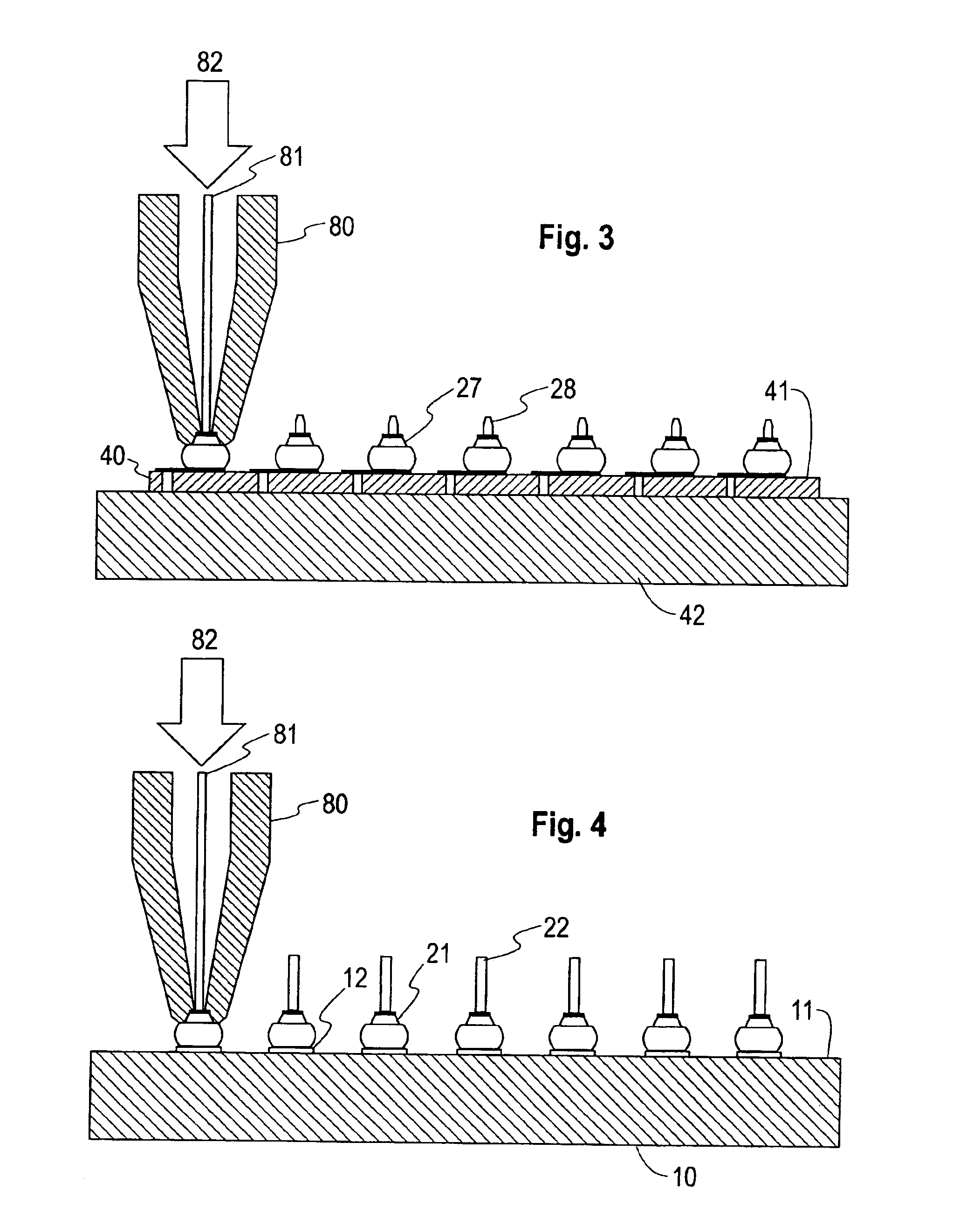 Method for fabricating a structure for making contact with an IC device