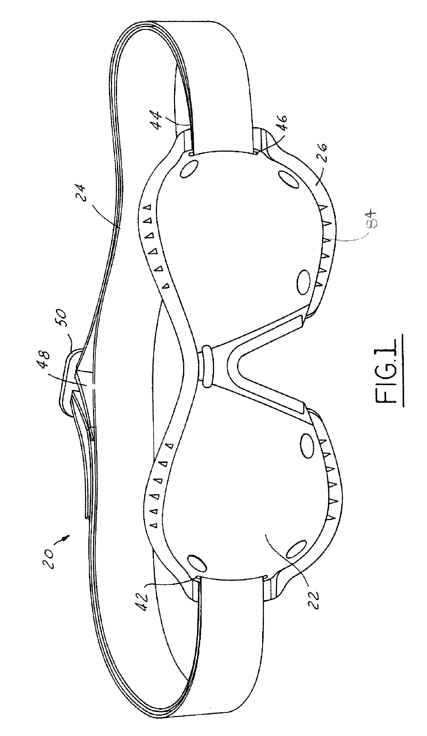 Protective eyewear with detachable frame