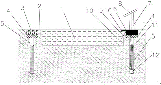 Embedded type intelligent garden landscape irrigating system