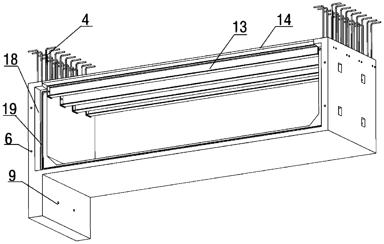 Prefabricated rail top air duct for metro station and construction method of air duct