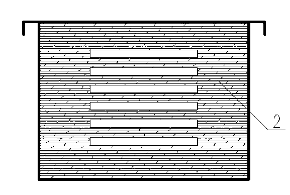 Open planar phase change heat storage tank