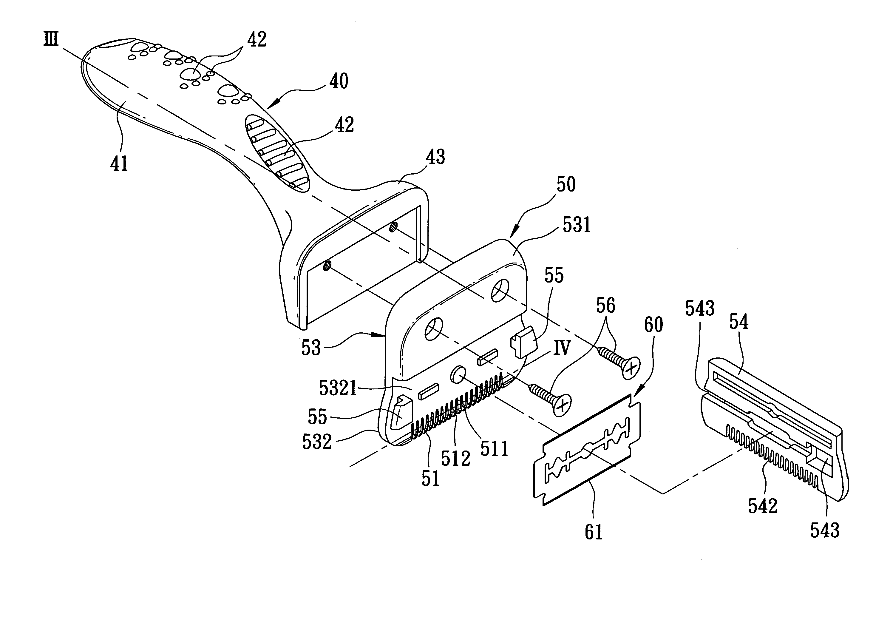 Pet hair thinning razor