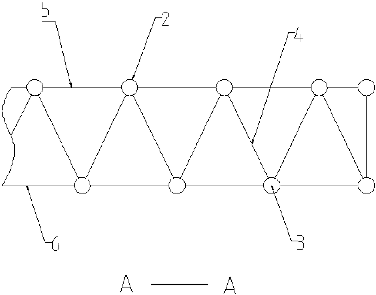 Installation structure of plant roof grid structure project and construction method thereof