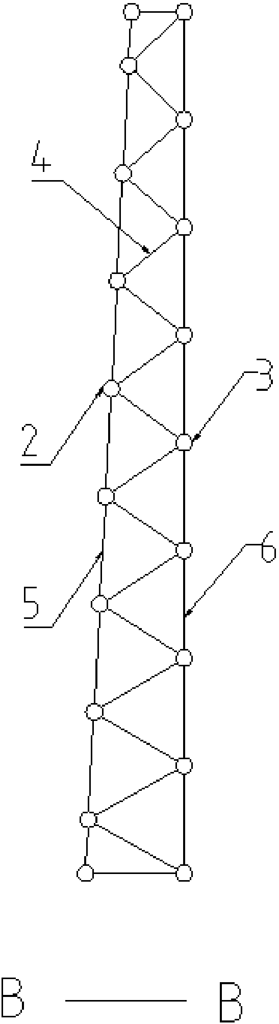 Installation structure of plant roof grid structure project and construction method thereof