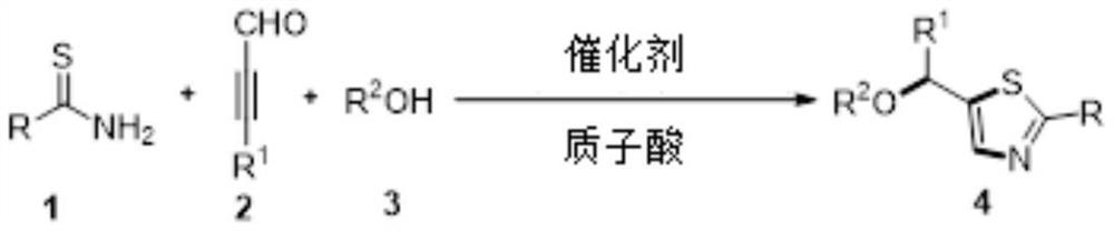 A kind of method and application of functionalized thiazole heterocyclic compound prepared by cu(i) catalyzed multi-component cyclization reaction