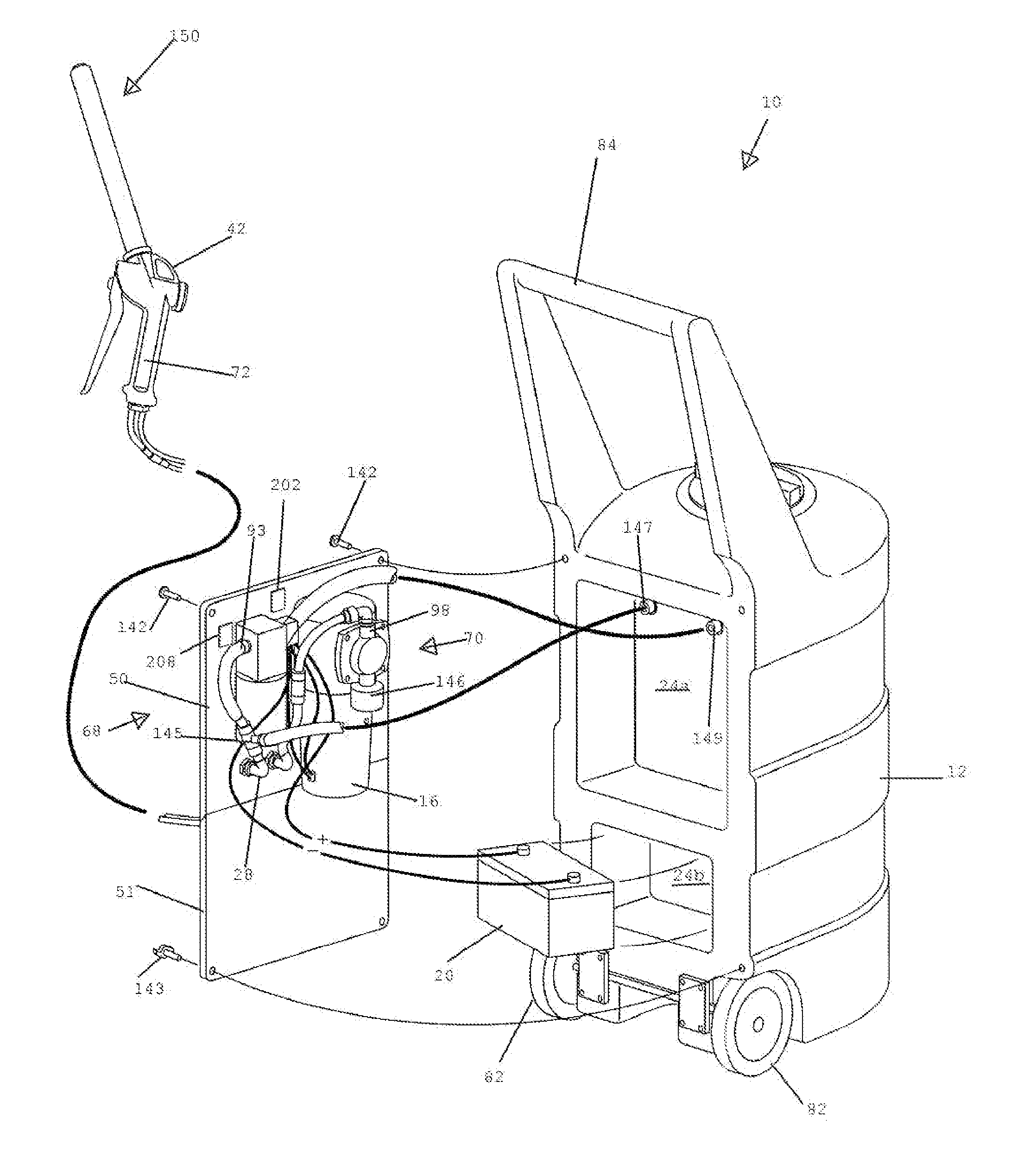 Portable powered foaming sprayer