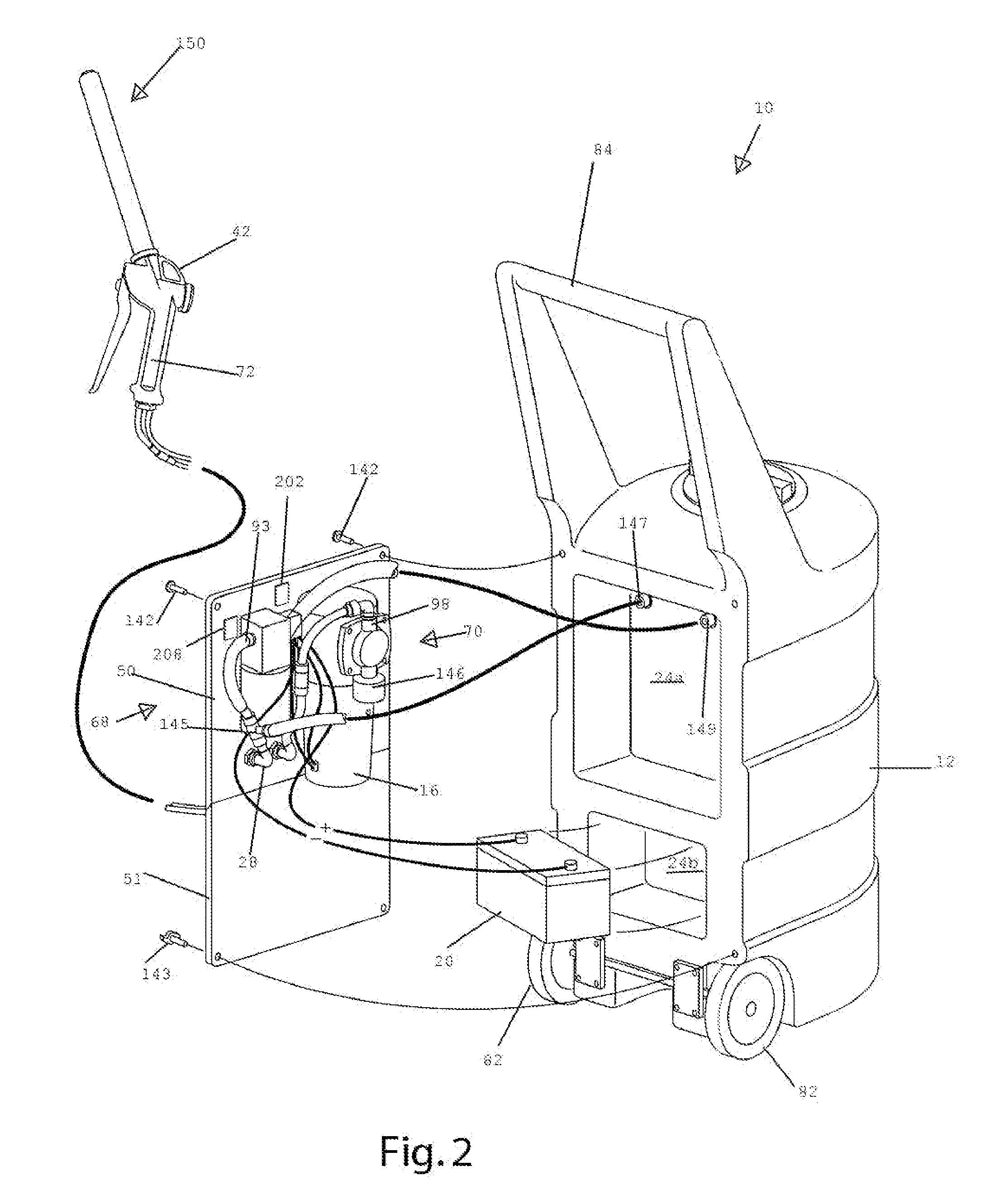 Portable powered foaming sprayer