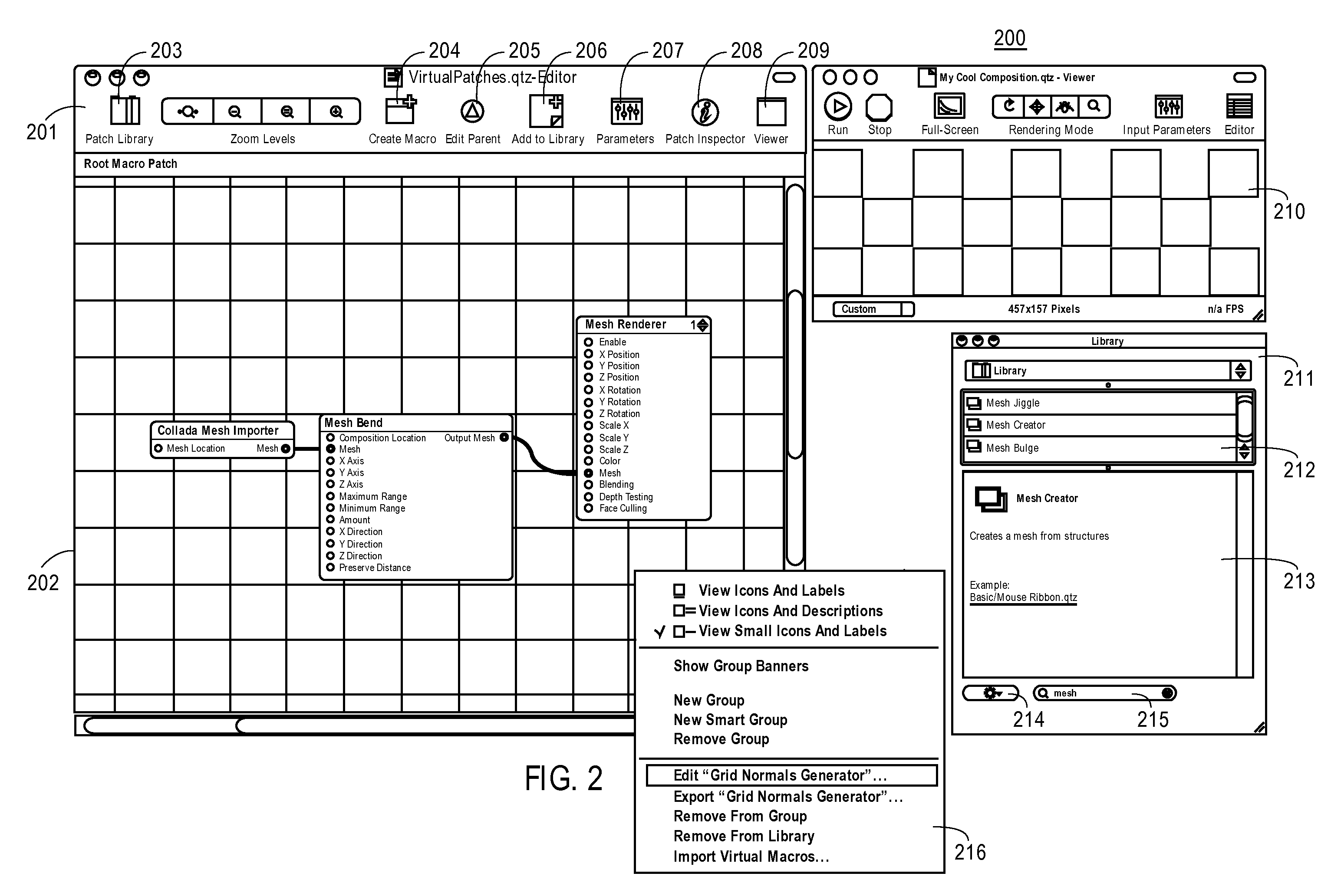 Framework for designing physics-based graphical user interface