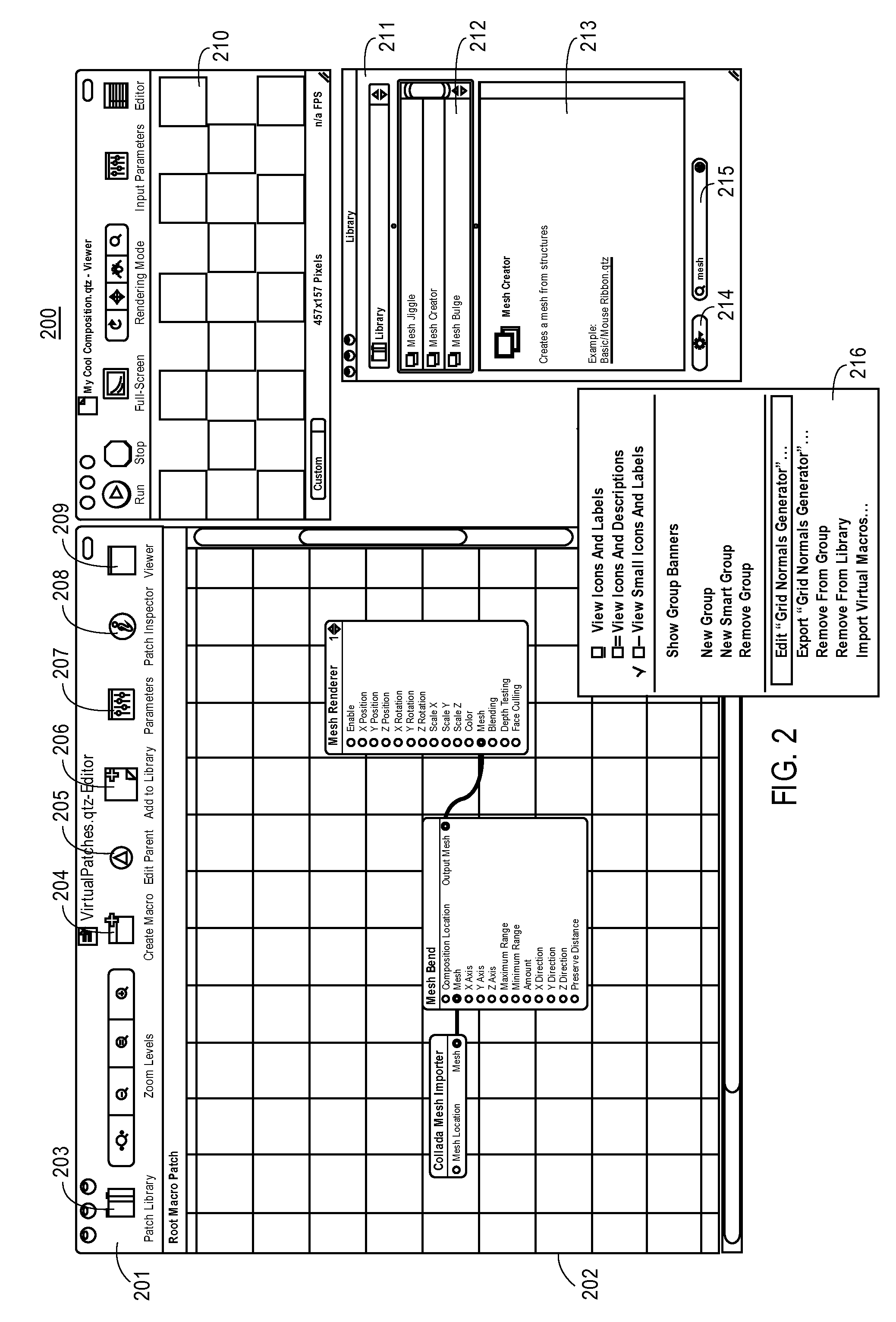 Framework for designing physics-based graphical user interface