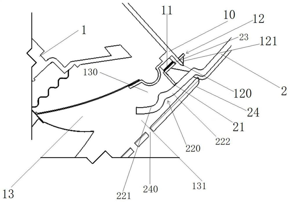 A-column decoration plate with loudspeaker sealing structure and system