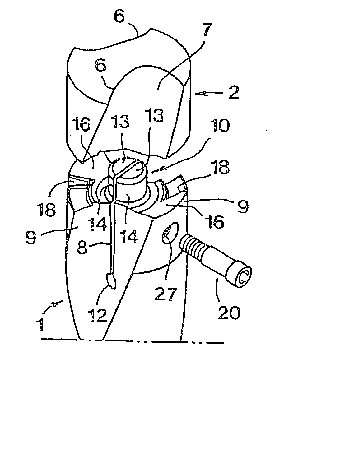 Rotatable tool with removable cutting part