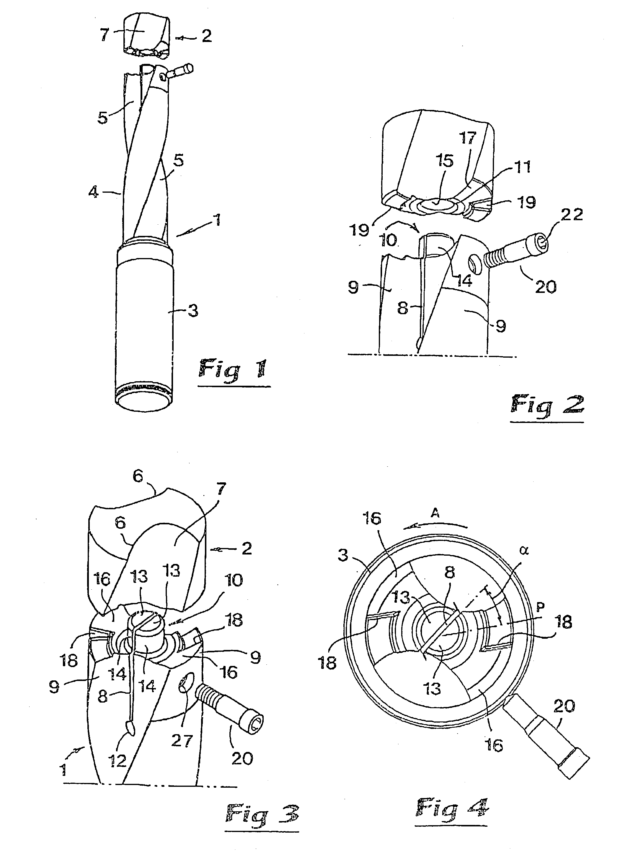 Rotatable tool with removable cutting part