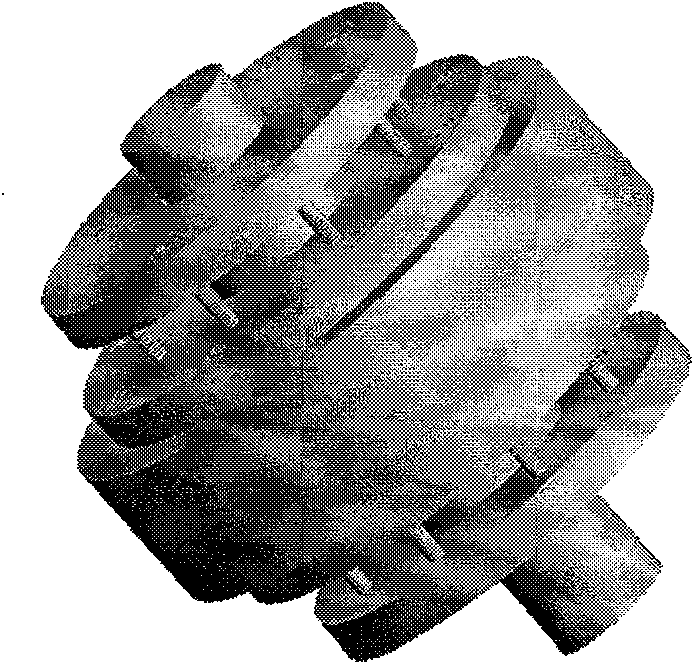 Clamping apparatus for shaft of parallel-connection type six-dimension force sensor