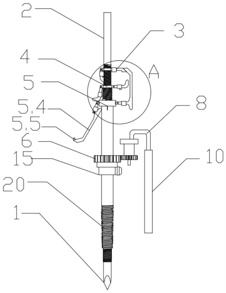 Drivable spiral progressive low-injury integrated bone puncture needle