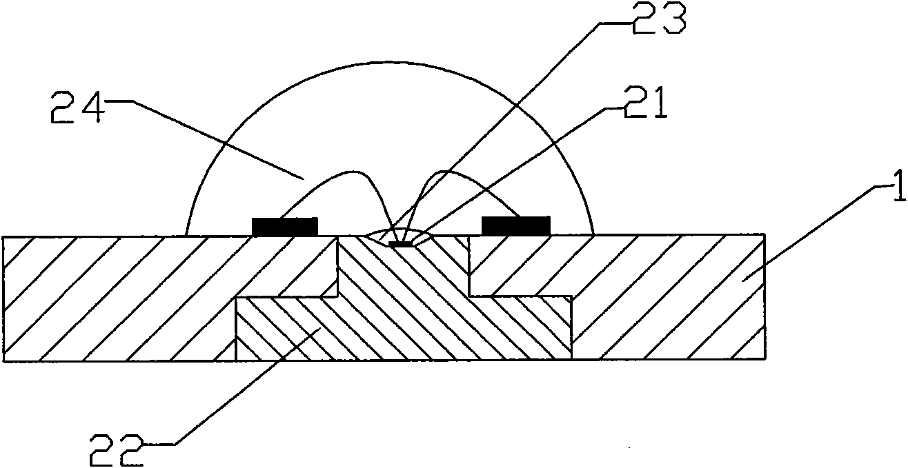 Directly embedded high-power LED illumination module