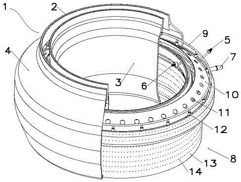 Single concave cavity trapped vortex combustor