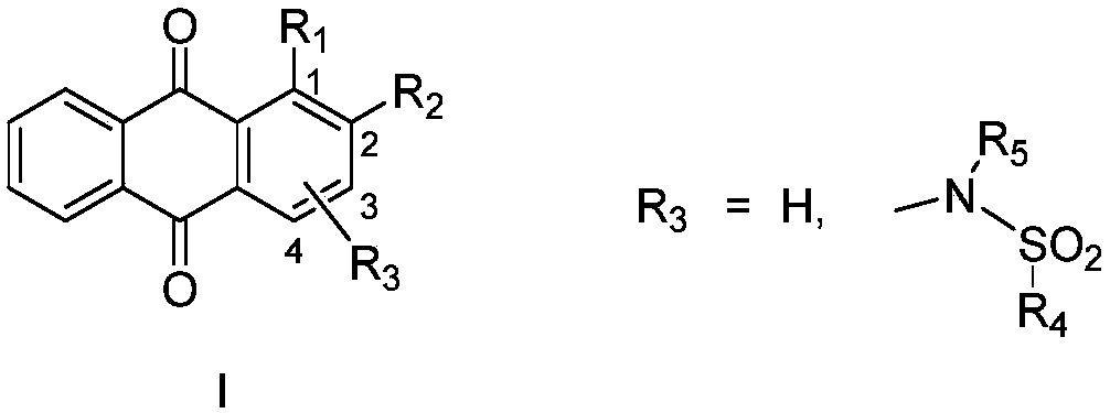 9,10-anthraquinone compound, pharmaceutically-acceptable salts and pharmaceutical application thereof