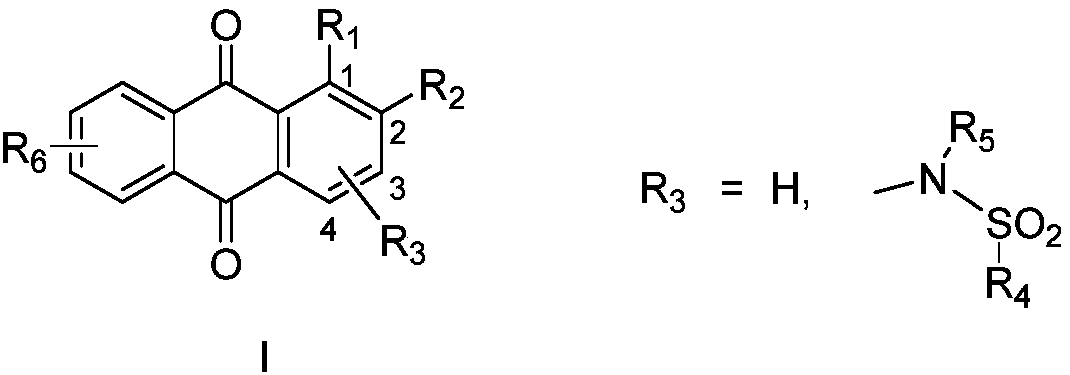 9,10-anthraquinone compound, pharmaceutically-acceptable salts and pharmaceutical application thereof