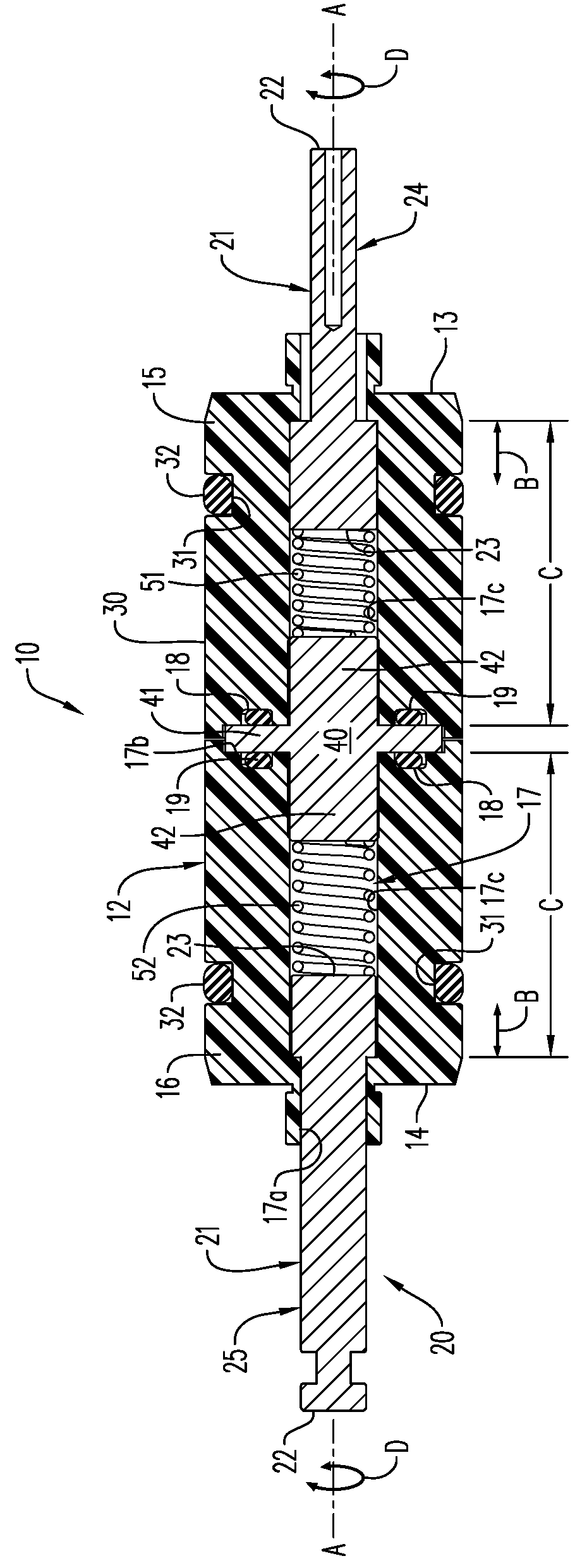 Bulkhead assembly having a pivotable electric contact component and integrated ground apparatus