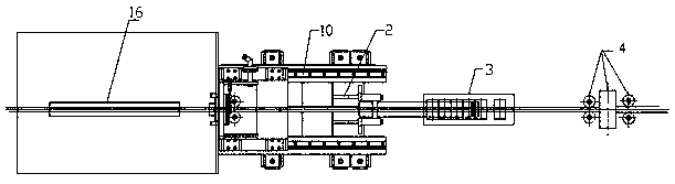 Copper-aluminum composite row caterpillar band drawing mold movable device