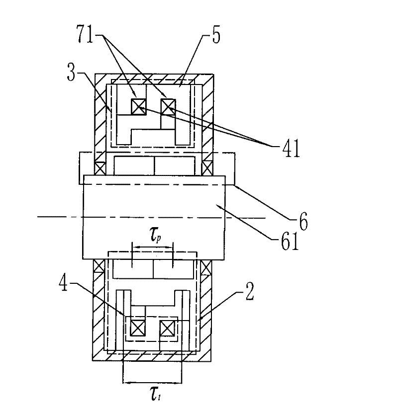 Permanent magnet synchronous motor with interphase uncoupled structure