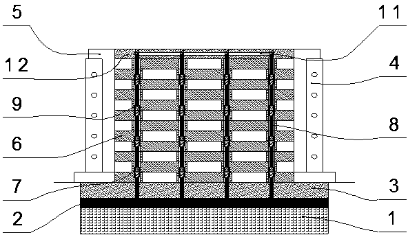 Hollowed-out wall construction process