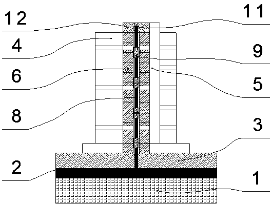 Hollowed-out wall construction process