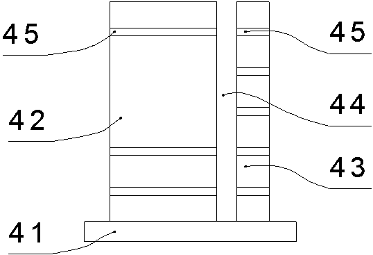 Hollowed-out wall construction process