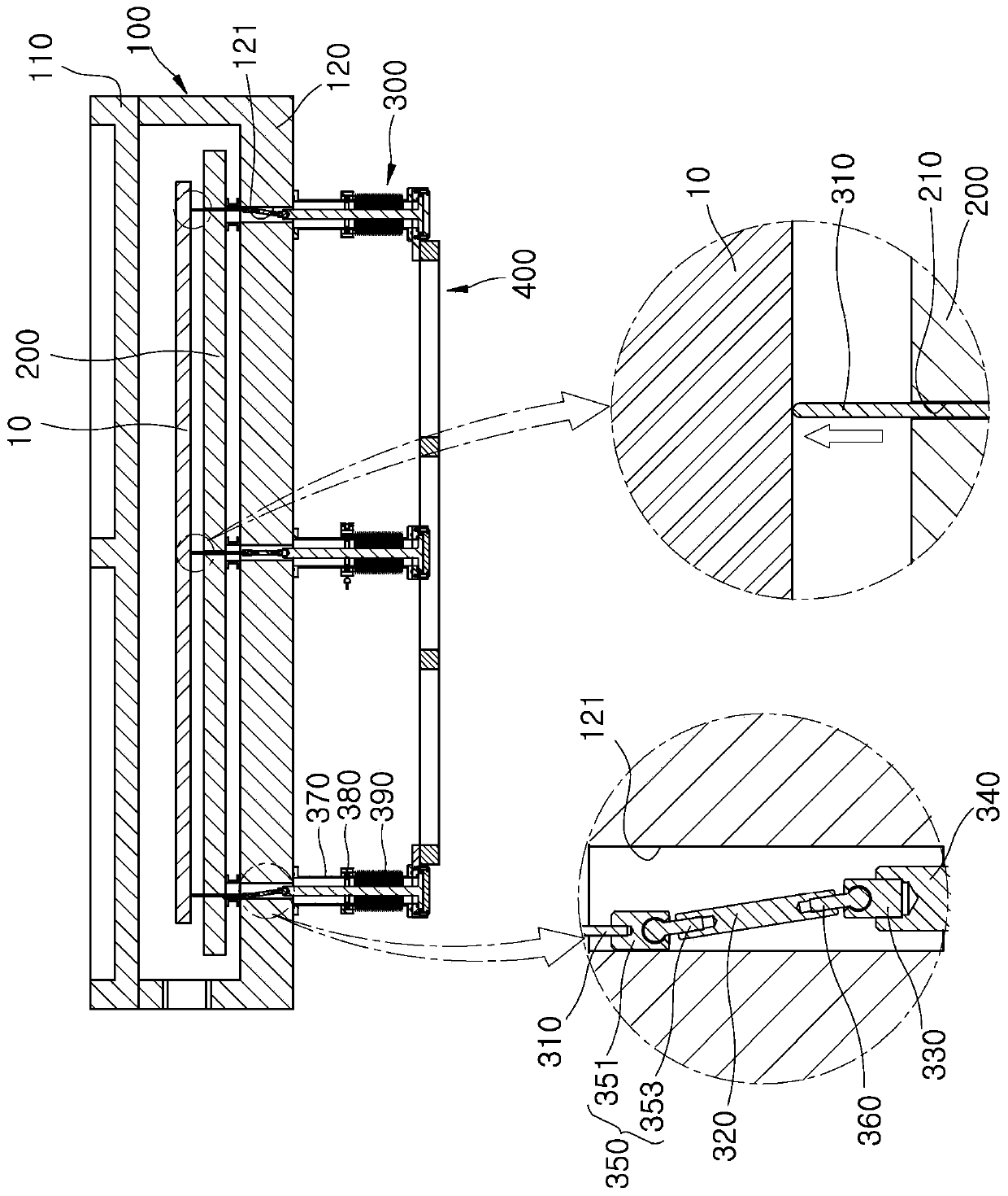 Substrate handling apparatus with lift pin assembly