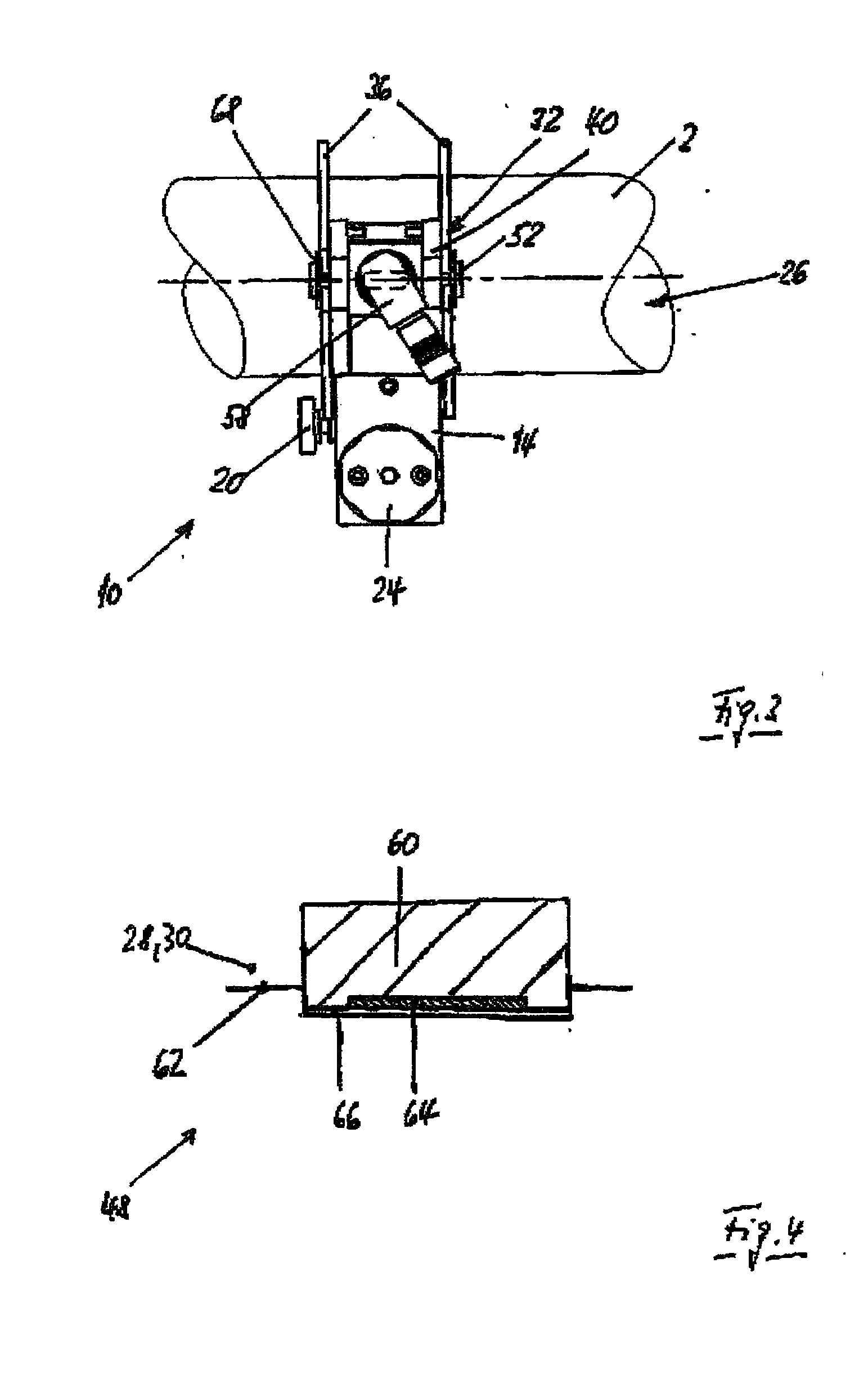 Electrically measuring expansions on cylindrical bodies