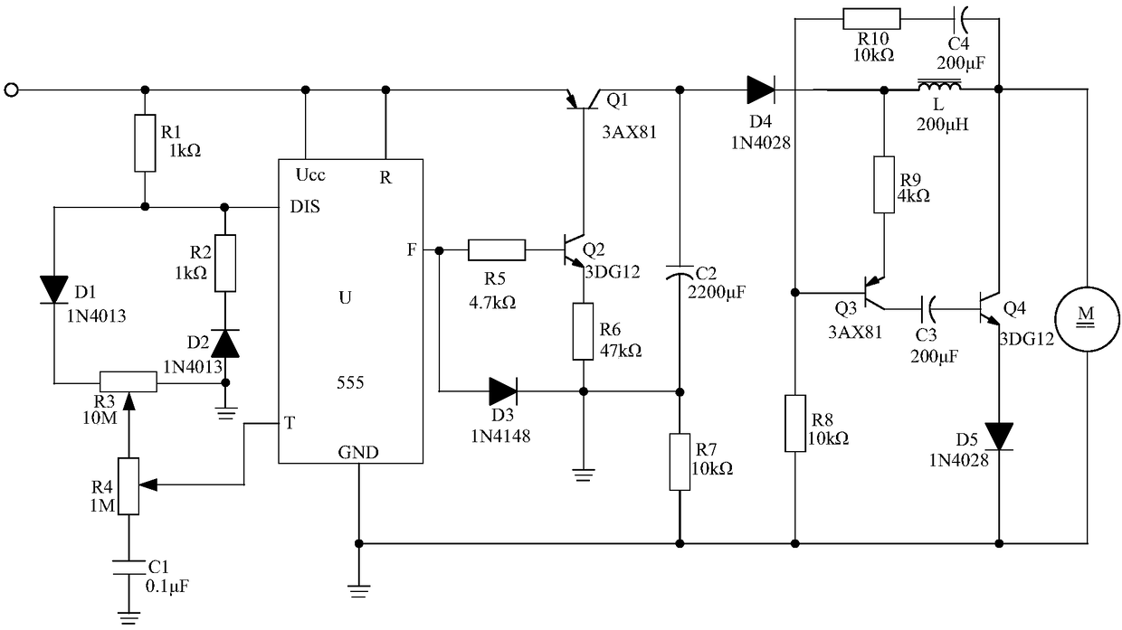 Direct-current motor speed-regulating system with voltage regulation function