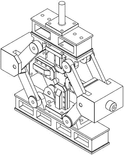 Device and method for biaxial pull-press loading test device of material