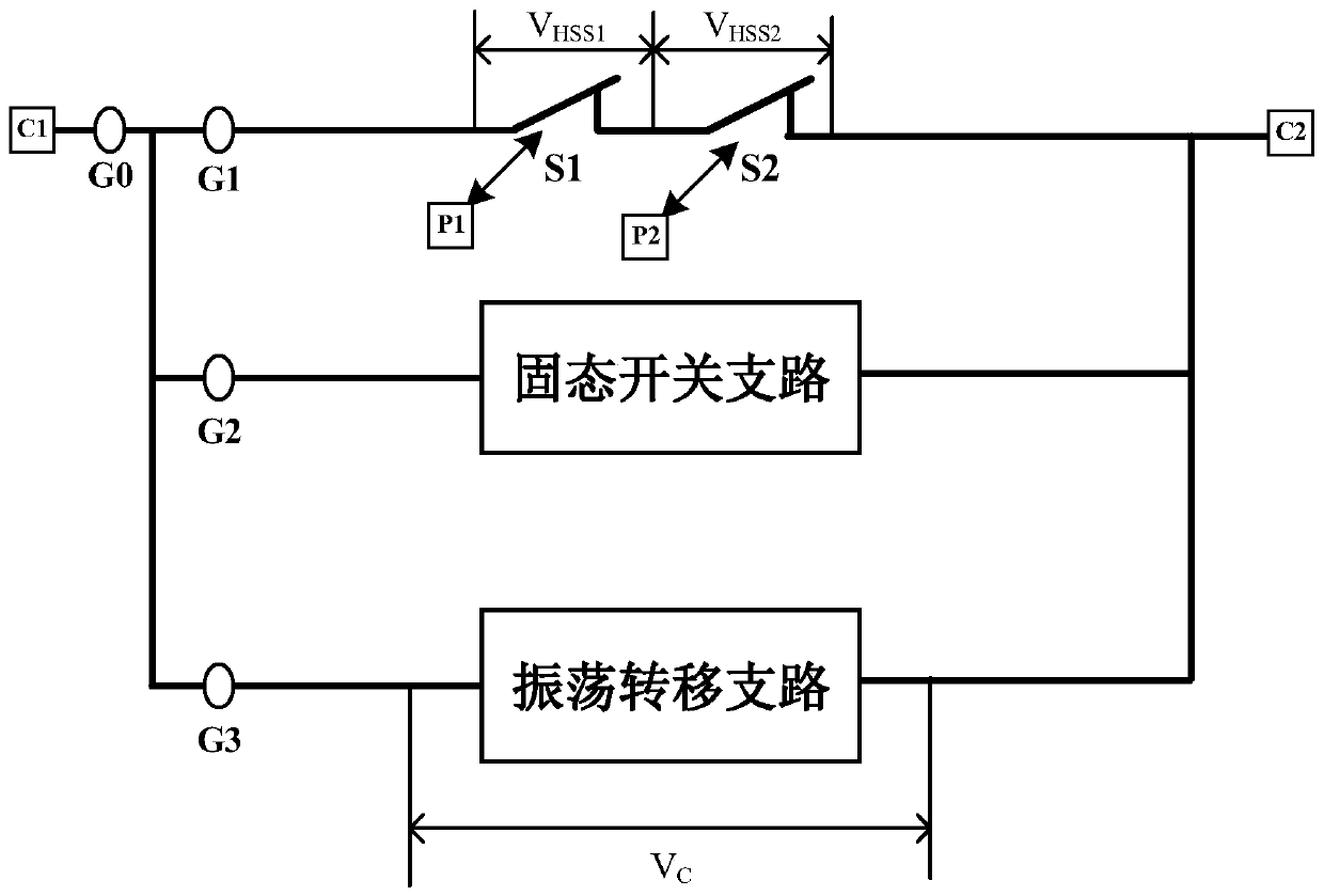 Bidirectional switching-off DC circuit breaker and switching-off method thereof