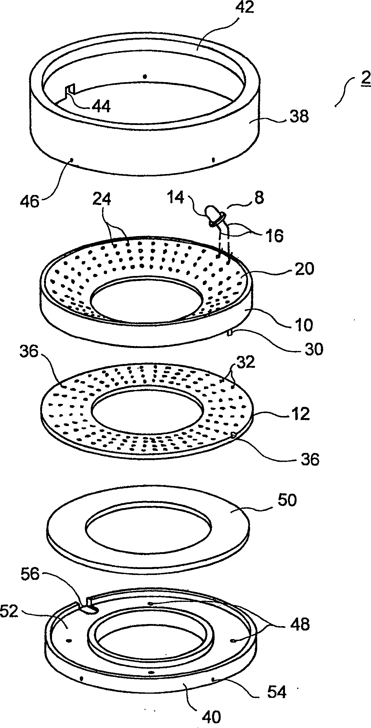 Circular lighting device and its manufacturing method