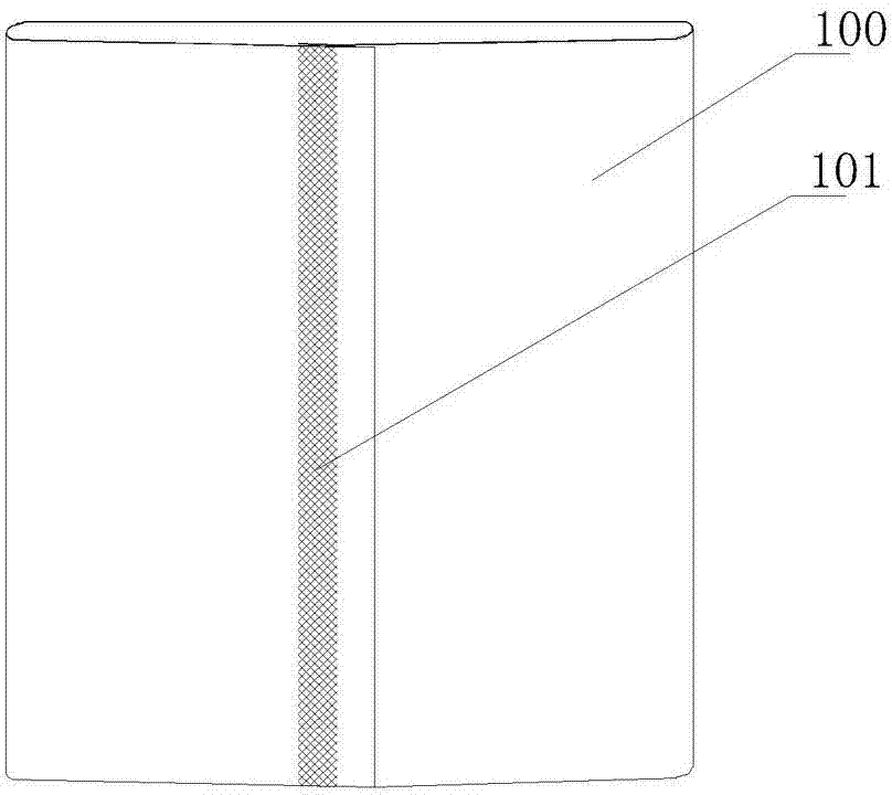 Middle sealing mechanism for cylindrical forming of non-woven fabric