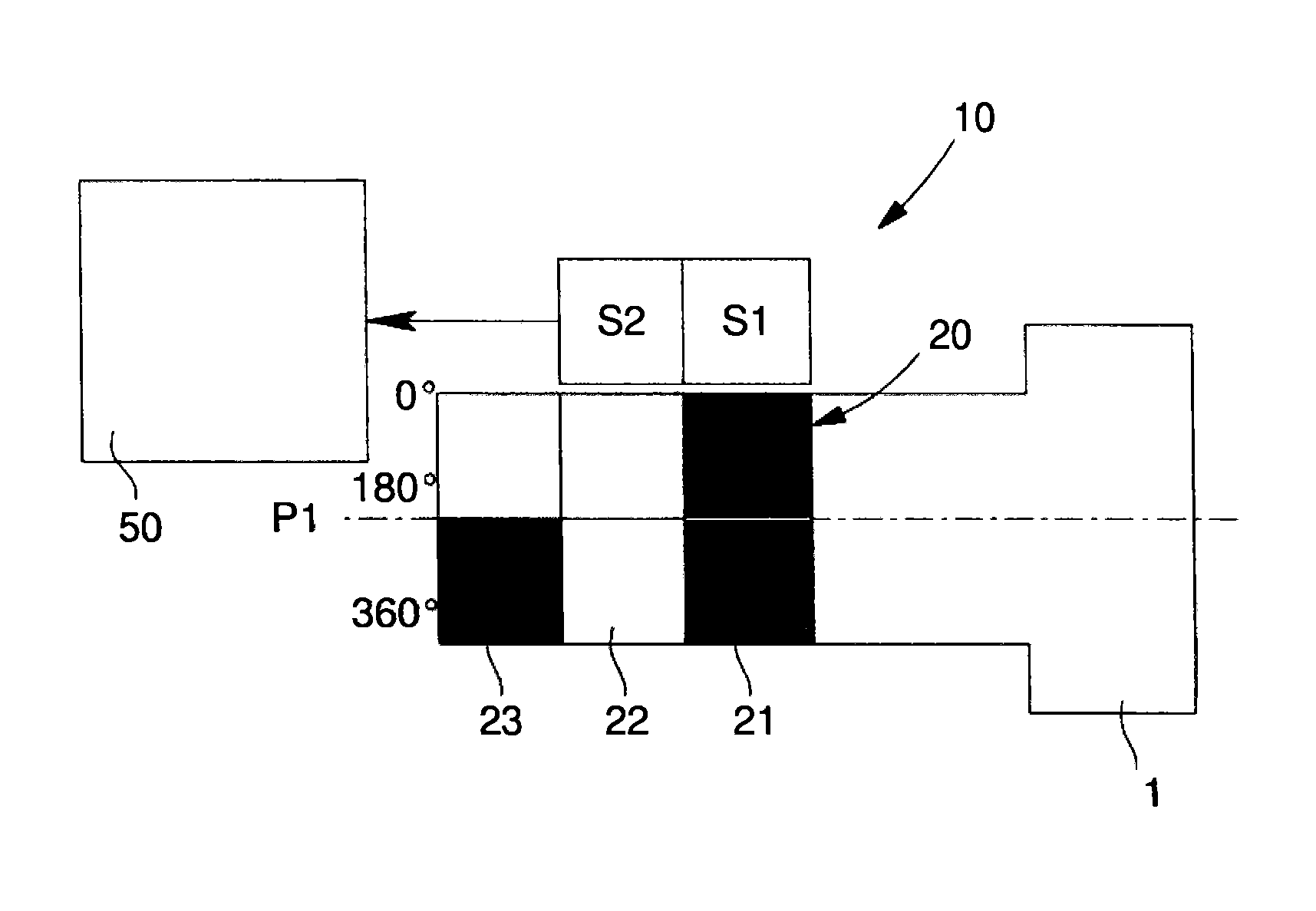 Angular and axial position sensor arrangement